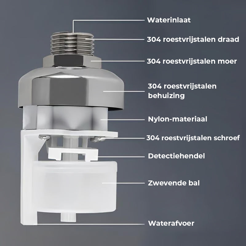 304 roestvrij staal volledig automatische mini drijvende kogelkraan
