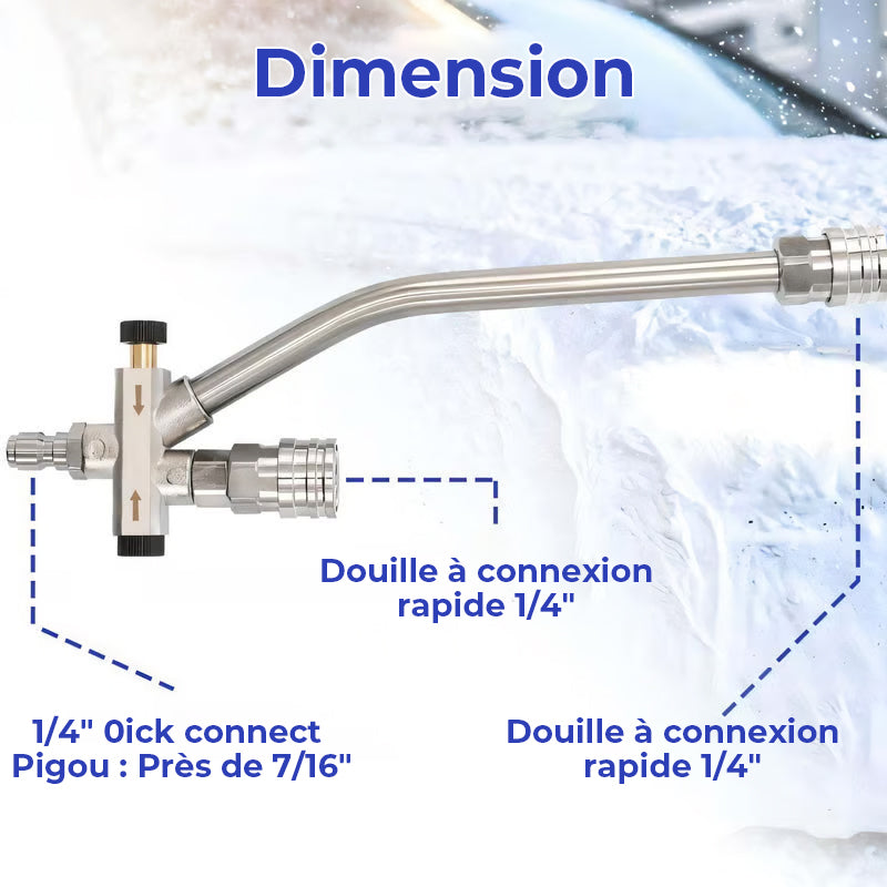Améliorez votre expérience de lavage de voiture - Accessoire à double connecteur pour canon à mousse
