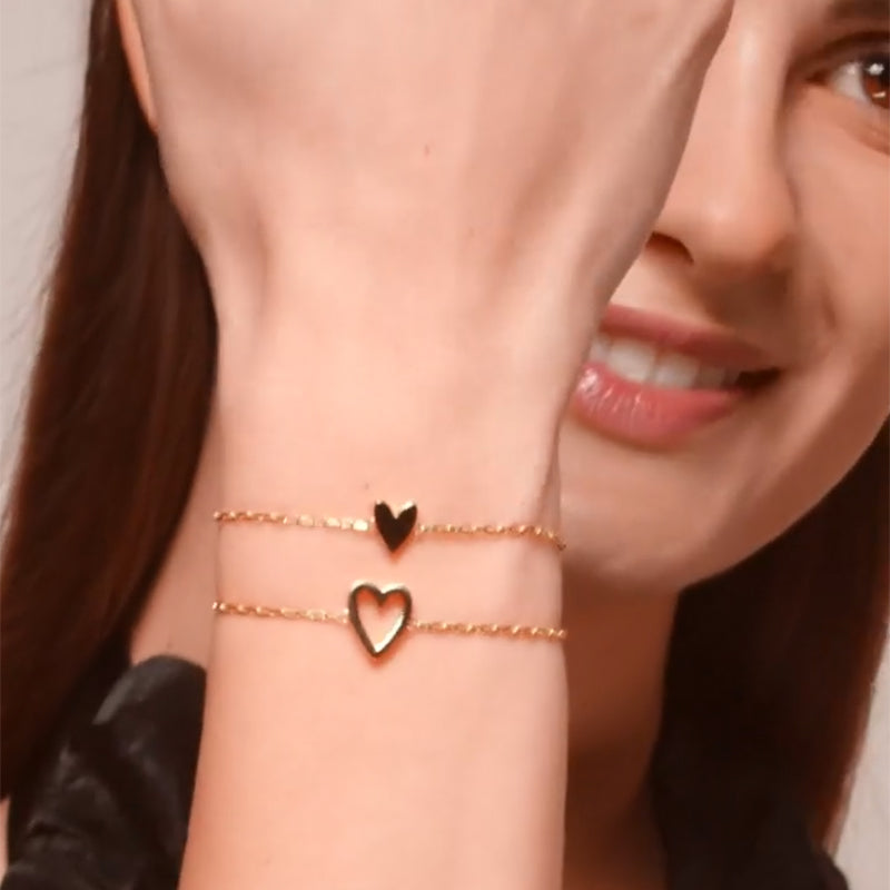 Lot de deux bracelets d'amitié et d'amour ajustables