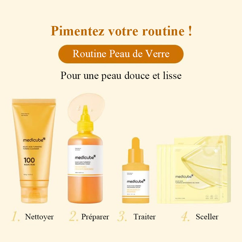 Tonique au curcuma et à l'acide kojique pour le visage et le corps