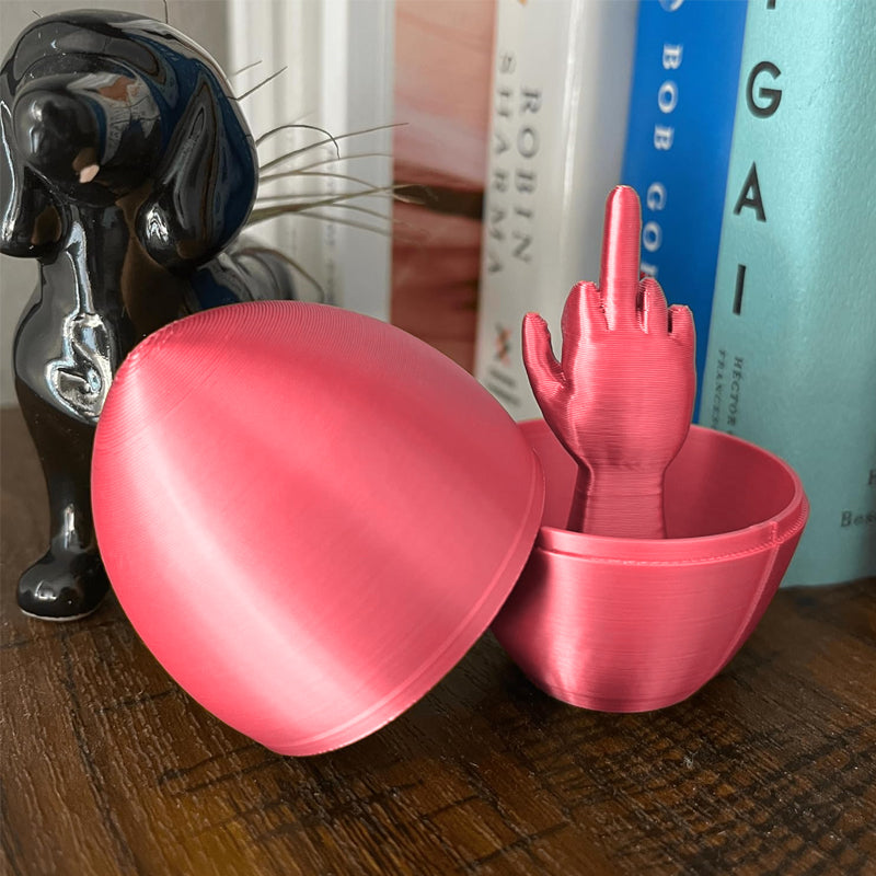 Paasei verrassing - Grappig 3D geprint middelvinger ei