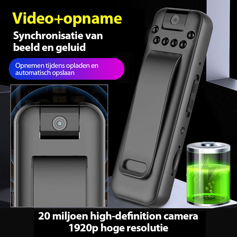 Draagbare audio- en videorecorder voor buiten