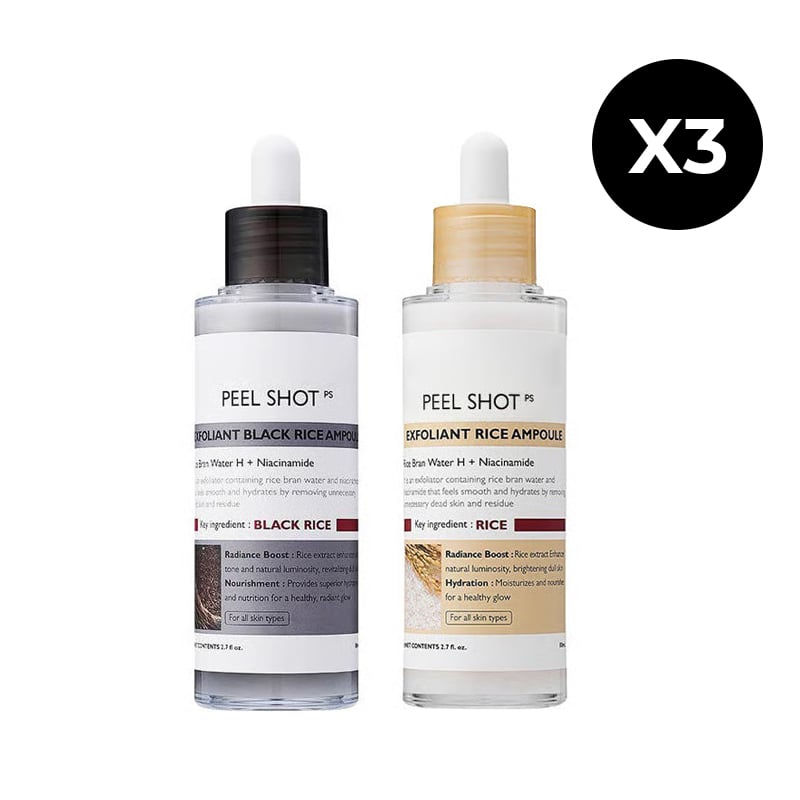 Zachte exfoliërende ampul – zwarte rijst