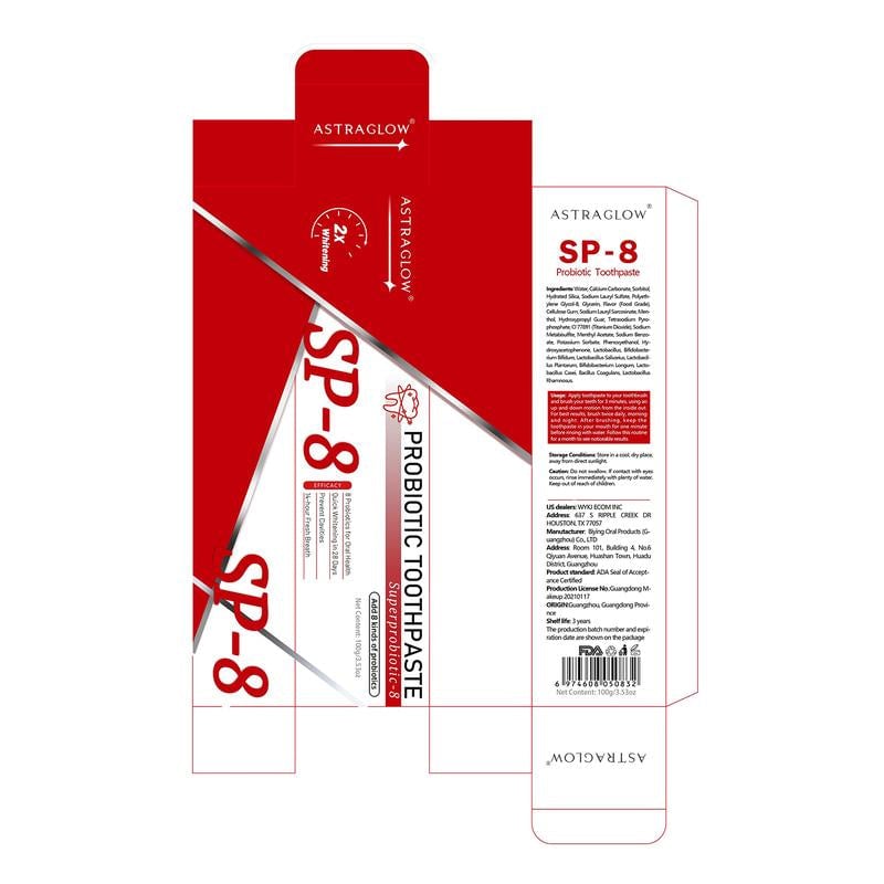 SP-8/SP-10 probiotische whitening-tandpasta voor mondgezondheid