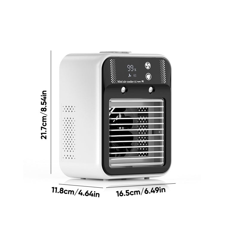 Draagbare 3-in-1 koelventilator met 2 snelheden en mistfunctie