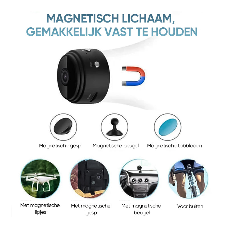 1080p magnetische upgrade mini-WIFI-camera groothoek