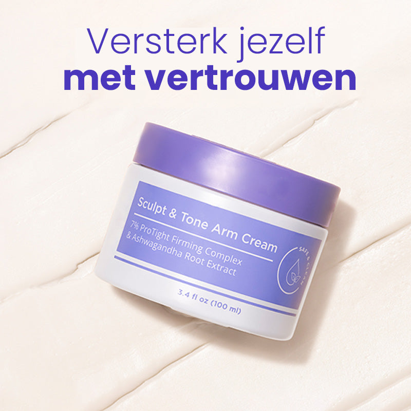 Armcrème voor vormgeving en toning