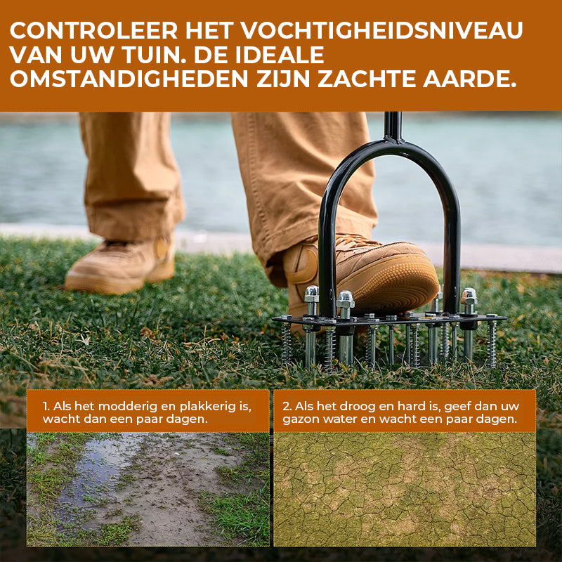 Praktische gazonbeluchter