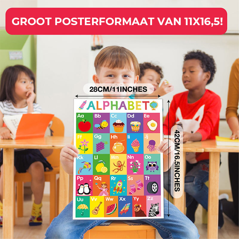 Kleurrijke educatieve posters (18 stuks/set)