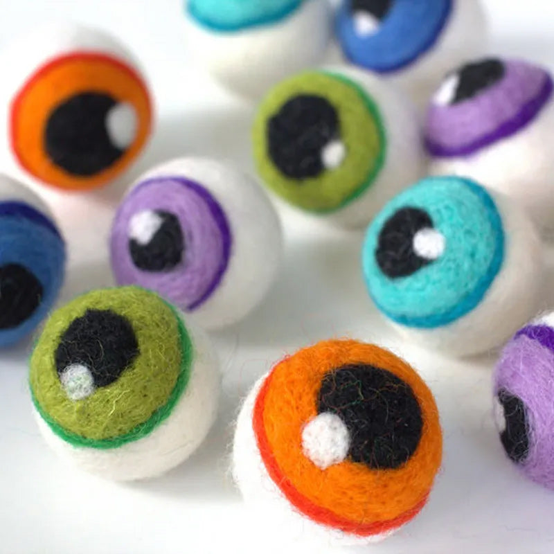 Halloween Monster-oogbollen in vilt