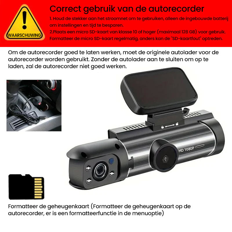Dashcam voor en achter