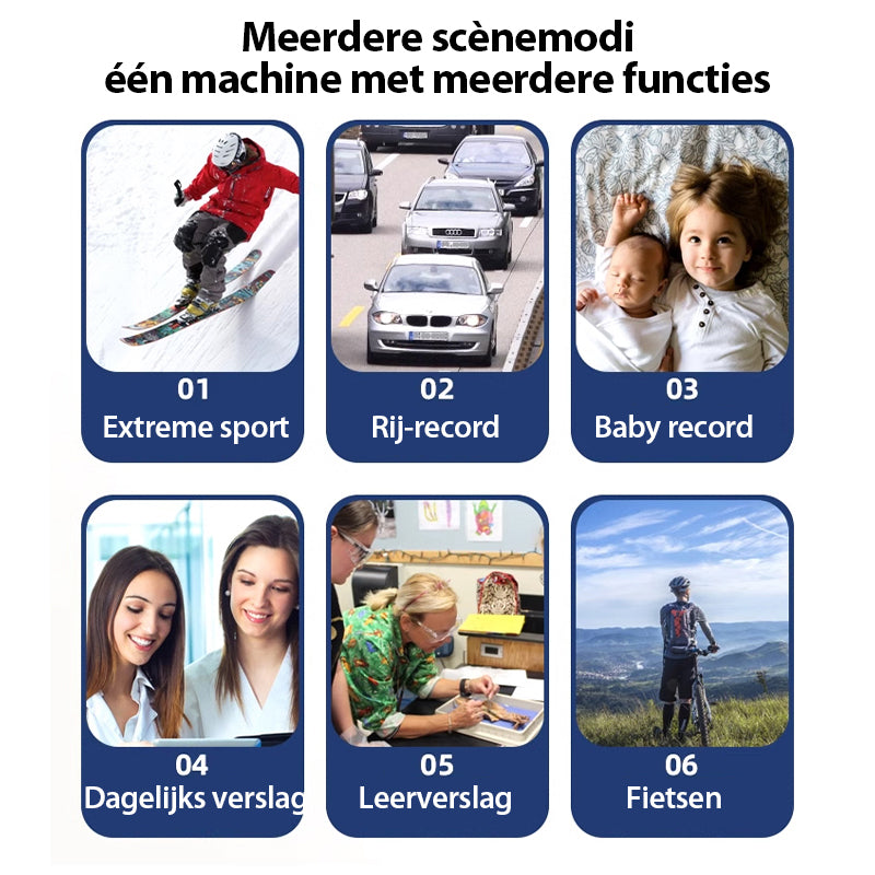 Draagbare audio- en videorecorder voor buiten