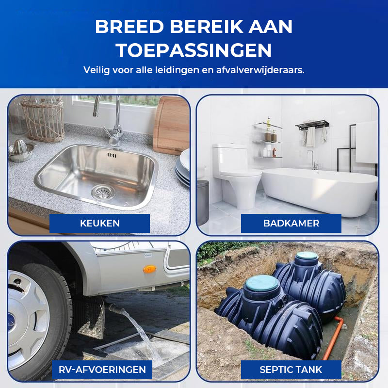 Krachtig pijpbaggermiddel