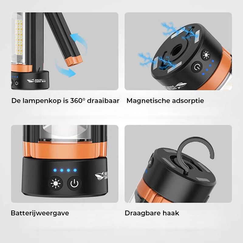 Verbeterde draagbare kampeerlamp met beugel