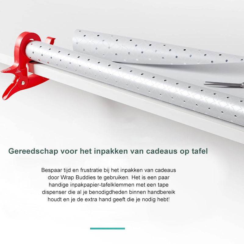 Gereedschappen voor het inpakken van kerstcadeaus