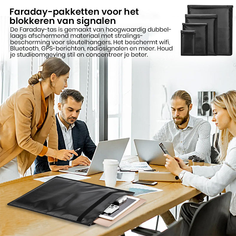 5-delige RFID-blokkeringstasset – antidiefstal, anti-tracking, waterdicht en brandwerend