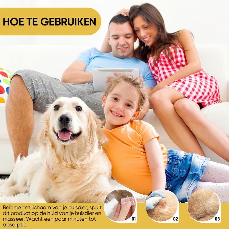 Spray voor de behandeling van de huid van huisdieren