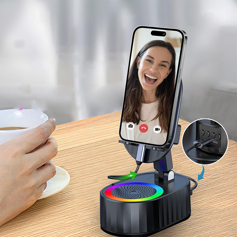 360° verstelbare telefoonstandaard met ingebouwde Bluetooth-luidspreker