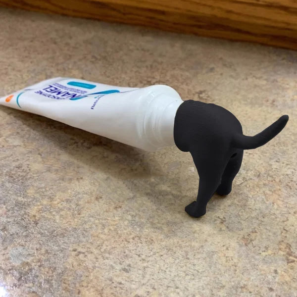 Topper de dentifrice pour fesses de chien qui fait caca