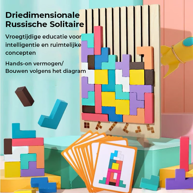 Houten Stapel Puzzelset