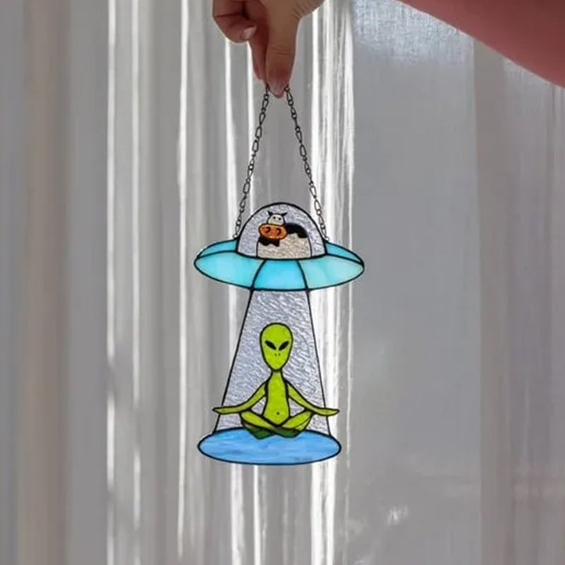 Creatieve buitenaardse koe hanger