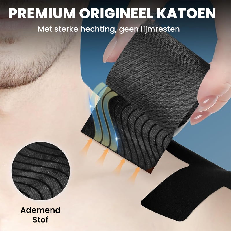 Kinesiologietape voor pijnverlichting in de schouder
