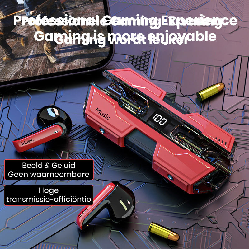 Semi-in-ear ontwerp draadloze headset