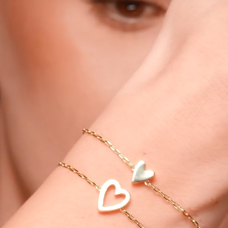 Lot de deux bracelets d'amitié et d'amour ajustables