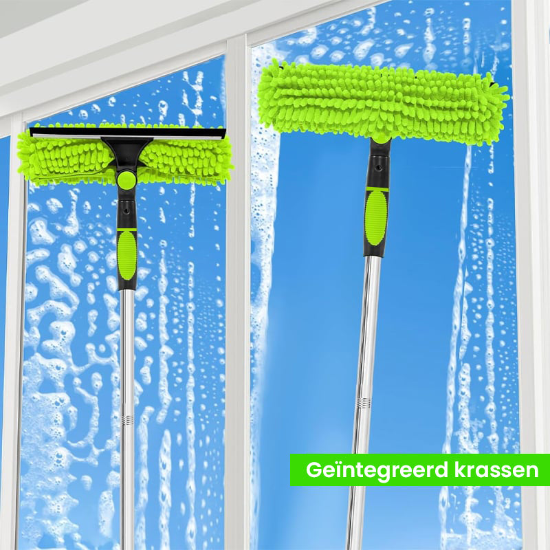 425 cm 2-in-1 intrekbare raamreinigingsborstel en schraperset