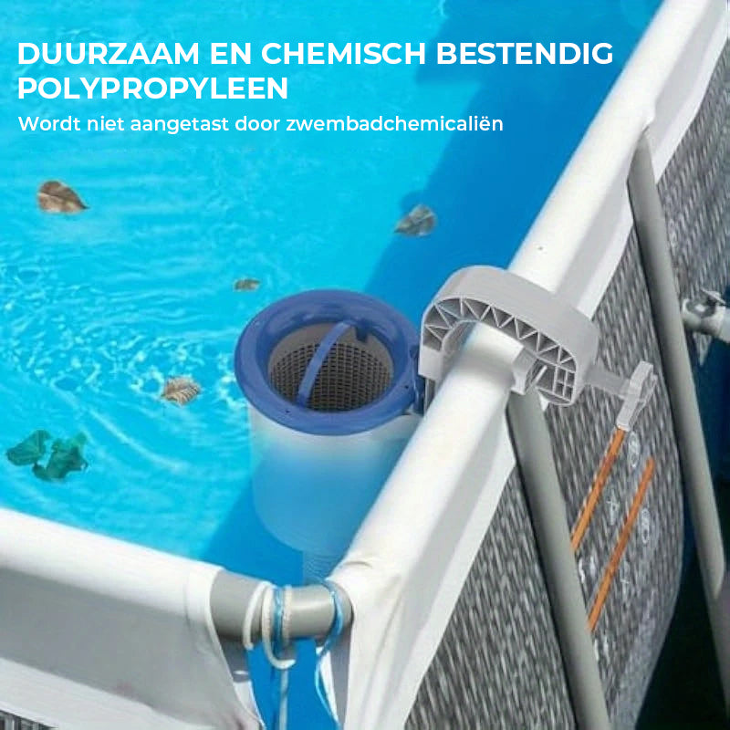 Drijvende zwembadskimmer met montagebeugel