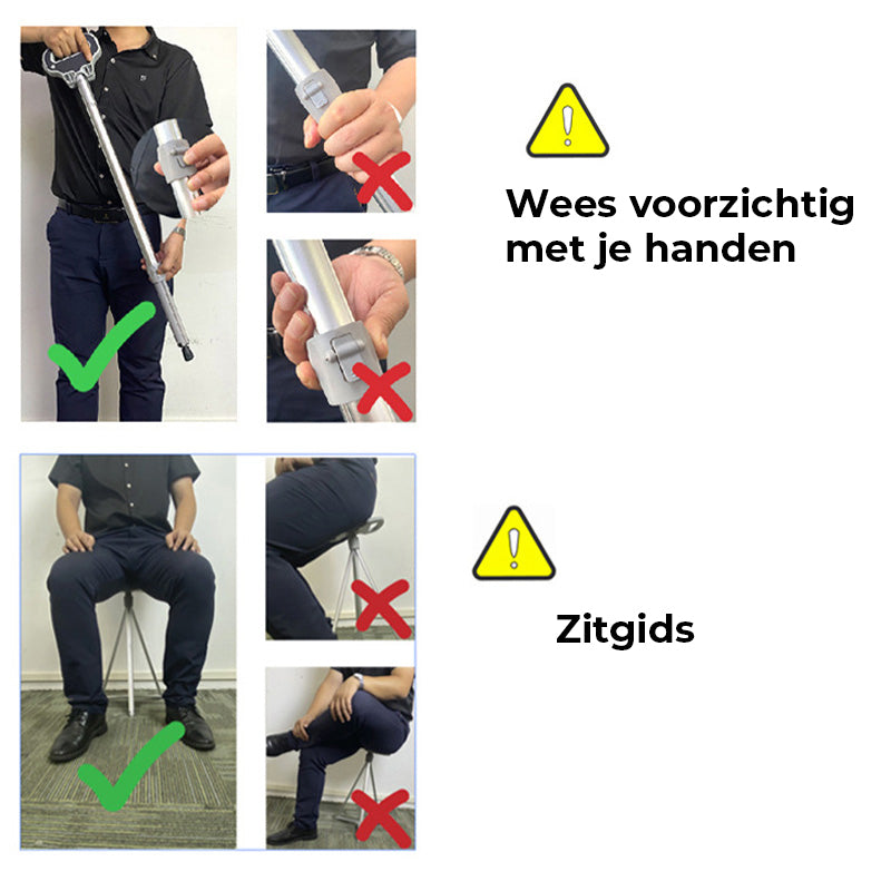 2-in-1 opvouwbare wandelriet met stoel