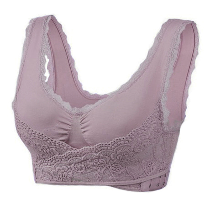 Soutien-gorge en dentelle à couverture complète sans fil pour femmes
