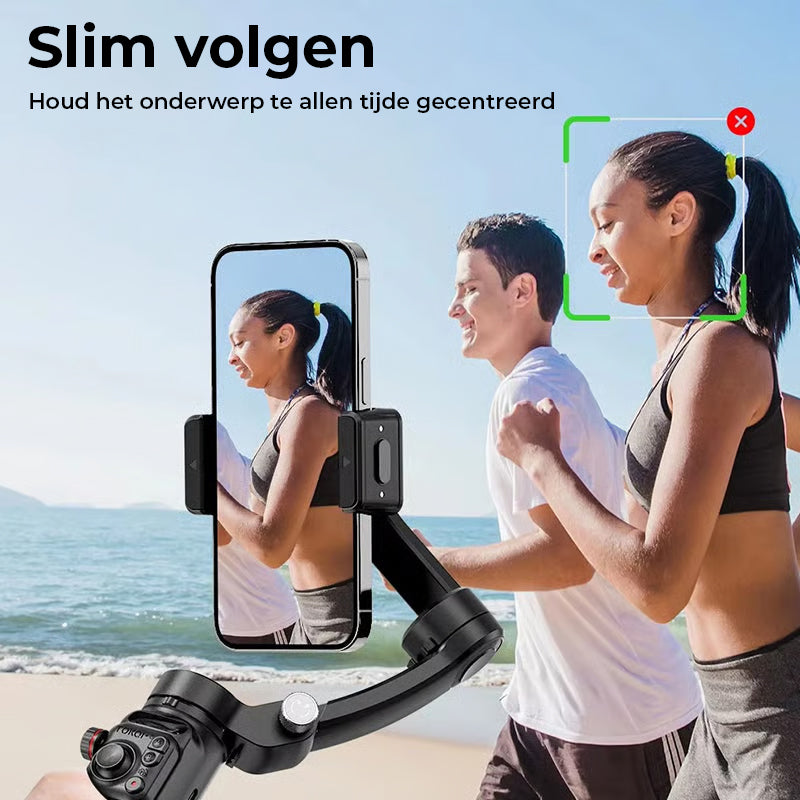 Slimme 3-assige gimbalstabilisator met AI-tracking – Professionele video-opnametool