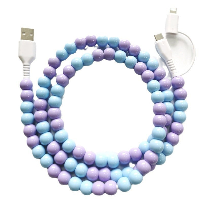 Creatieve kralen 2-in-1 datakabel