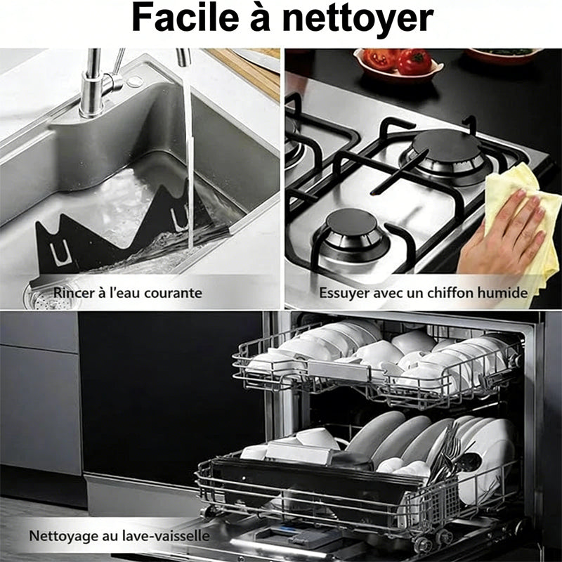 Couvre-joints de cuisinière rétractables en inox