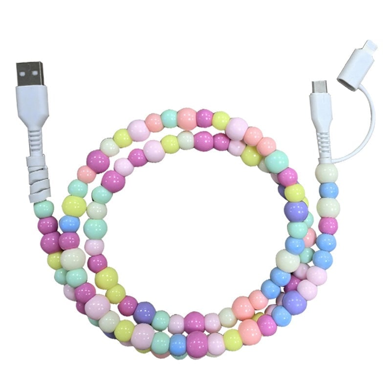 Creatieve kralen 2-in-1 datakabel