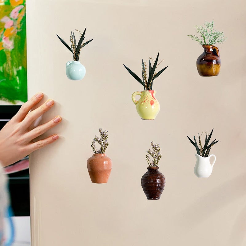 Magnetische Vaasje Koelkaststickers