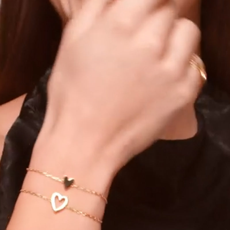 Lot de deux bracelets d'amitié et d'amour ajustables