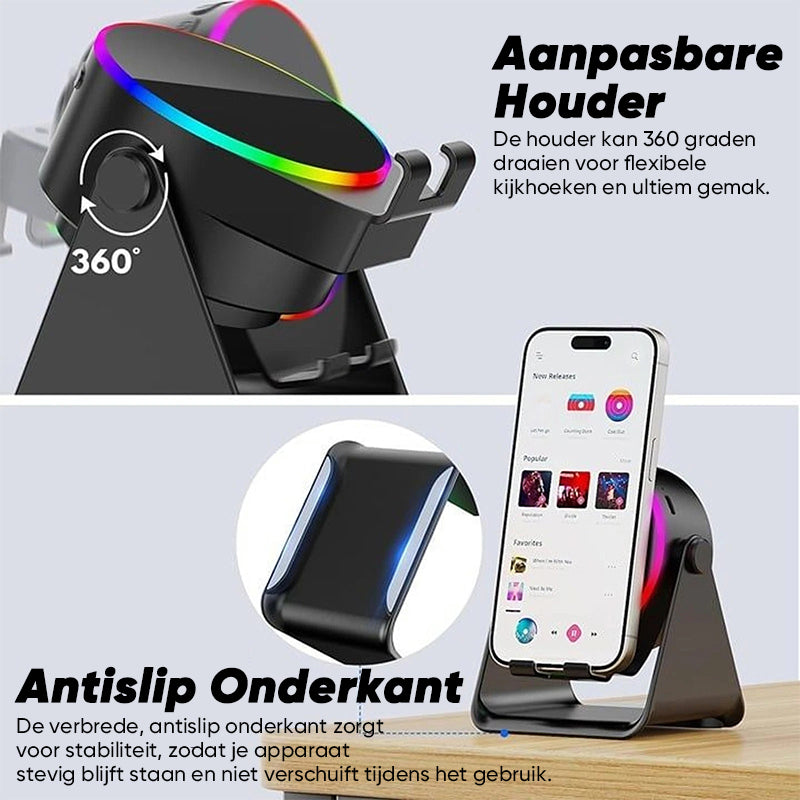 4-in-1 360° Draaibare Bluetooth Speakerstandaard