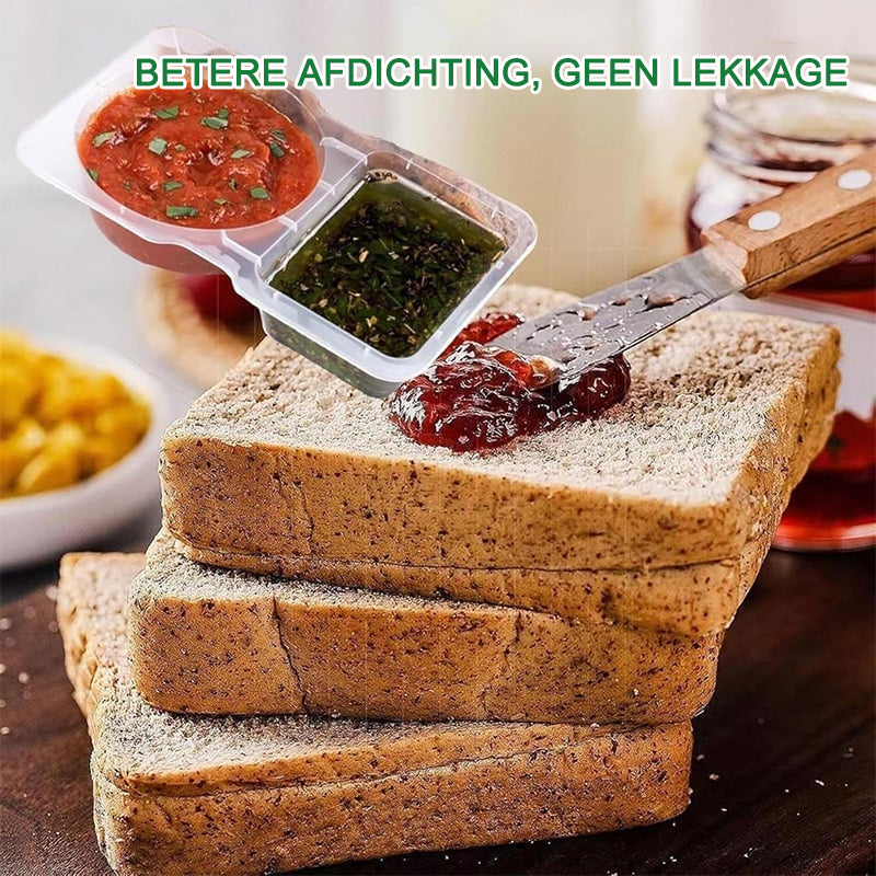 Snackcontainers met dubbele compartimenten en deksels