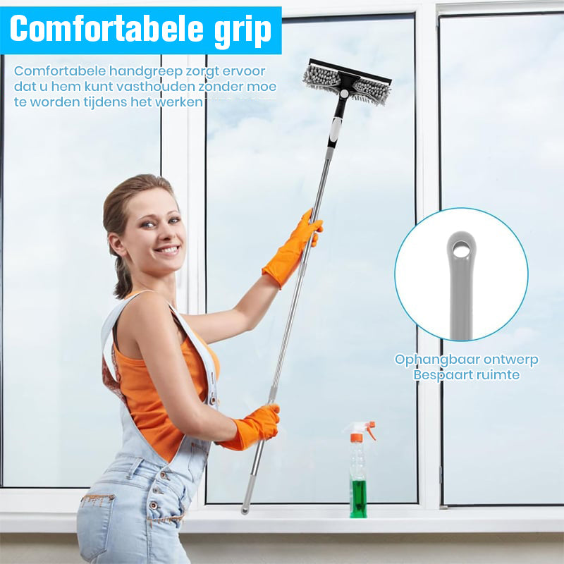 425 cm 2-in-1 intrekbare raamreinigingsborstel en schraperset