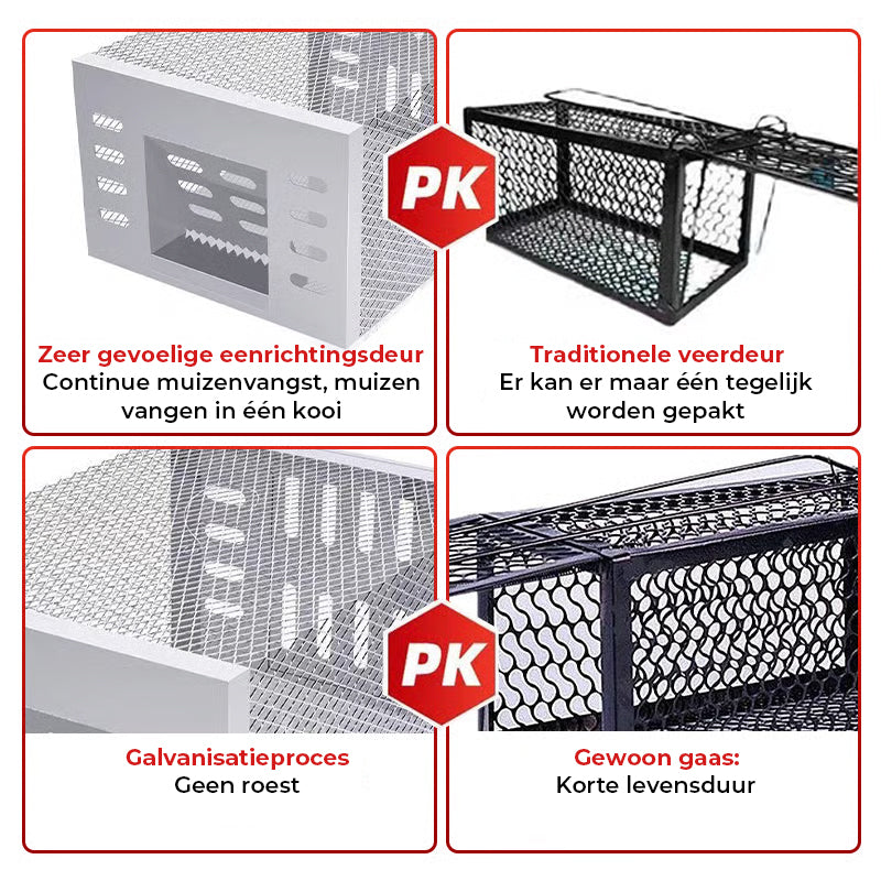 Automatische muizenval van roestvrij staal
