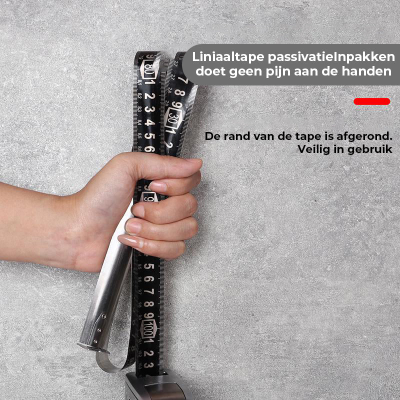 Roestvrijstalen intrekbare waterdichte meetliniaal