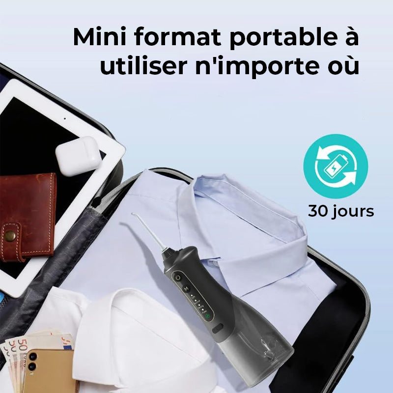 Hydropulseur portable rechargeable et irrigateur buccal