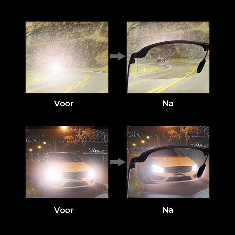 Fotochromatische zonnebril met anti-reflecterende gepolariseerde lens