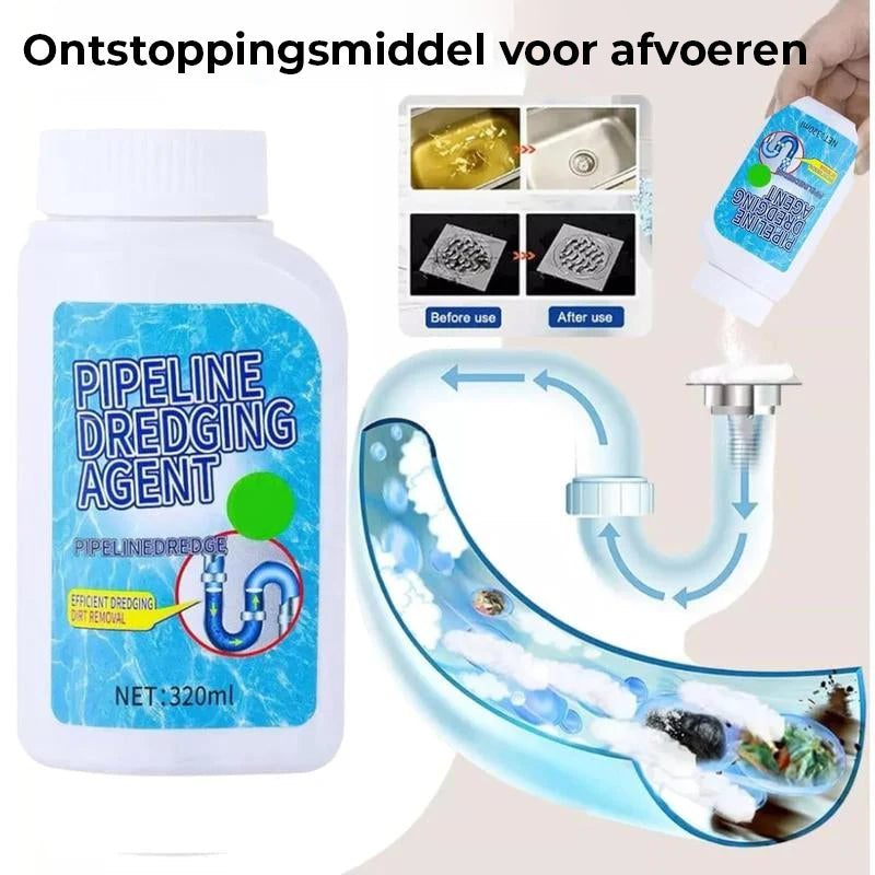 Krachtig pijpbaggermiddel