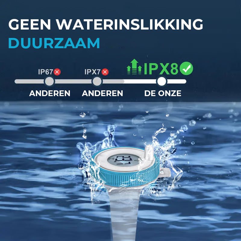 Drijvende Draadloze Zwembad Thermometer met Groot Display & 150m Bereik - Perfect voor Elke Pool