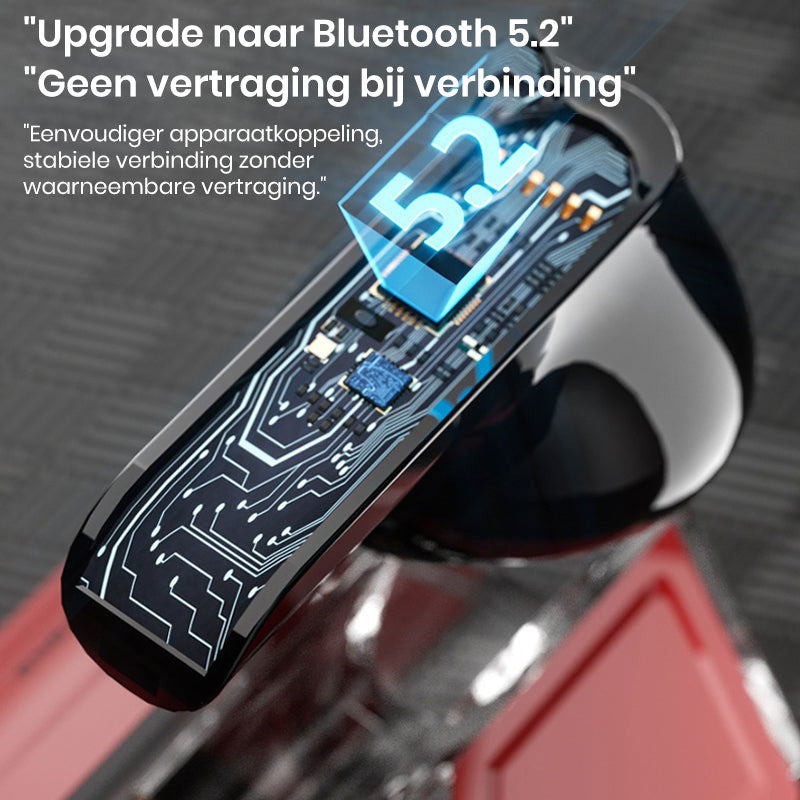 Semi-in-ear ontwerp draadloze headset