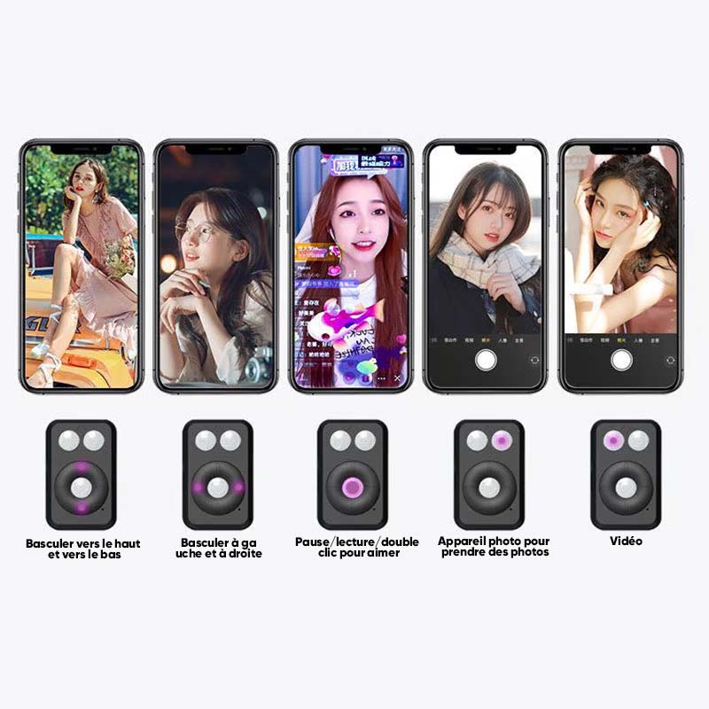 Nouveau bâton de selfie 6 en 1 avec lumière d'appoint