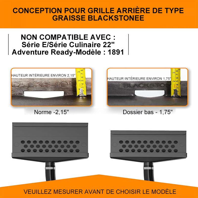 Égouttoir à graisse pour barbecue